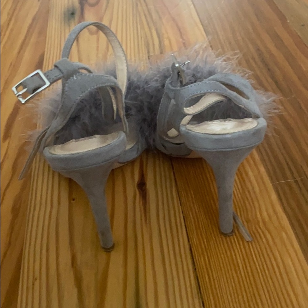 Topshop Gray Feather Heels - Picture 3 of 4